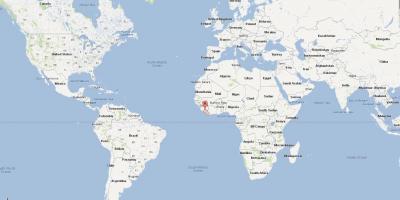 Libèria ubicació en el mapa del món