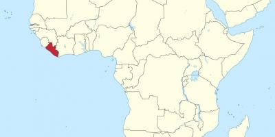 Mapa de Libèria àfrica