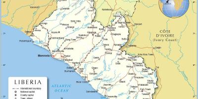Mapa de Libèria àfrica de l'oest