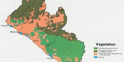 Mapa de vegetació el mapa de Libèria