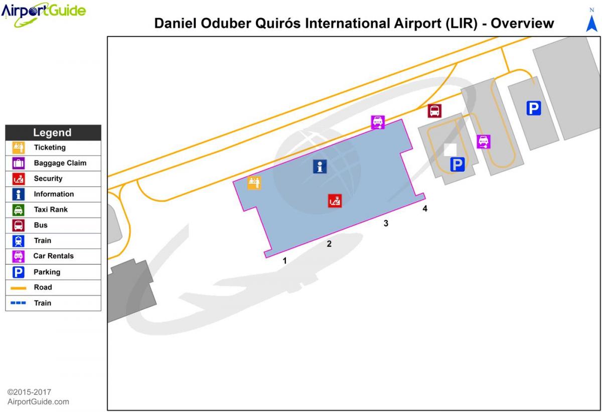 mapa de Libèria terminal de l'aeroport